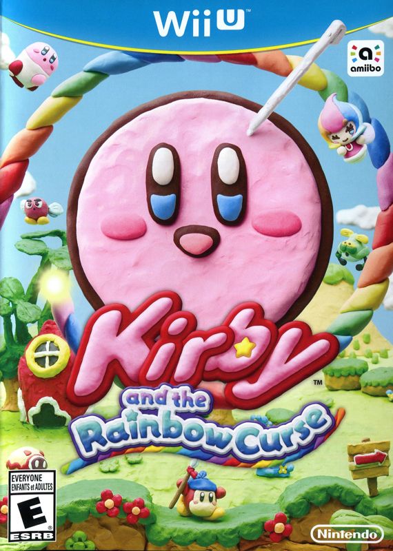 Kirby and the Rainbow Curse box art for Wii U